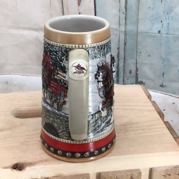 1988 Budweiser Collectors Series Clydesdale Holiday Stein - Picture 4 of 7